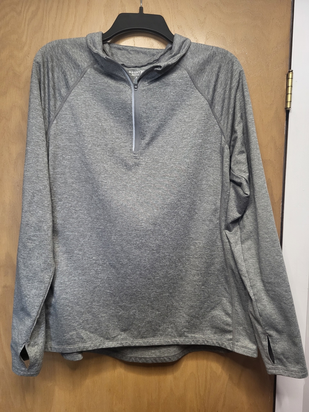 Old Navy Active Heather Gray Quarter-Zip Hoodie